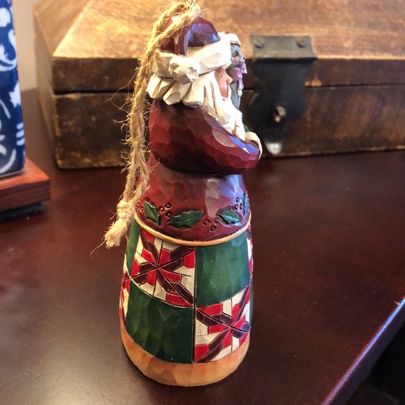 JIM SHORE Santa With Cat Ornament Heartwood Creek 2015 - Picture 5 of 9